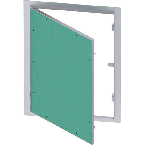 Wiltec Revisionsklappe 40 x 60 cm für Trockenbau, Revisionstür mit Aluminiumrahmen, Revisionsöffnung mit 12,5 mm Gipskartoneinlage