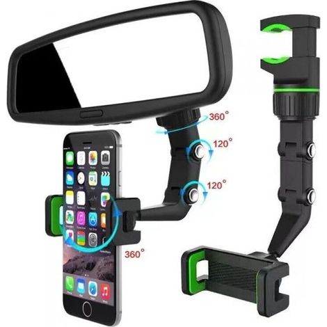 SUPPORTO DA AUTO SPECCHIETTO RETROVISORE PER CELLULARI NAVIGATORE SMARTPHONE