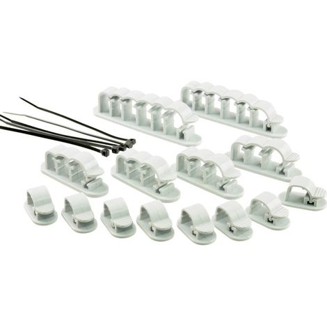 SUPPORT DE CÂBLE TRU COMPONENTS WCM-SET-TT 1386629 TRANSPARENT 19 PC(S) (1/2)