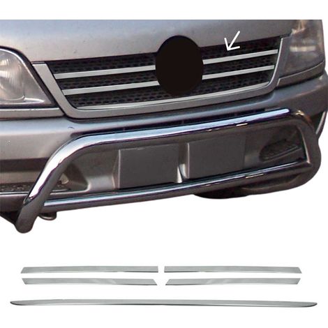 Moulure de Grille de Calandre Compatible avec Mercedes Sprinter 1995 à 2006, Garniture Baguette de Calandre en Acier Inoxydable Argent (1/5)