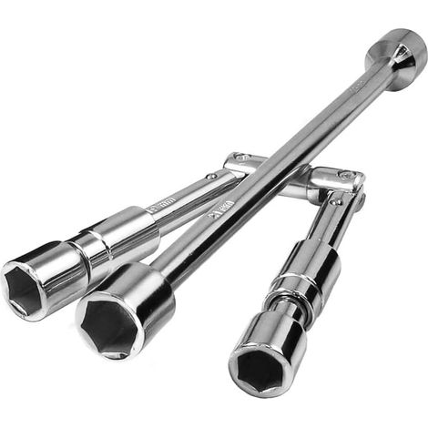 Staffa pieghevole per dadi/bulloni delle ruote per auto o furgoni - Adatta per misure esagonali di 17 mm, 19 mm, 21 mm e 23 mm (1/5)