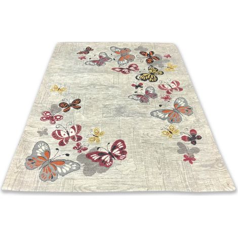 ANTIDÉRAPANT TAPIS PAPILLONS ROUGE Cm. 55x80