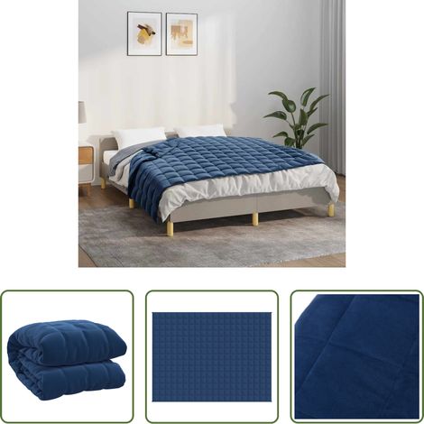 Schlafdecke - Gewichtsdecke Blau 150x200 cm 11 kg Stoff (1/5)