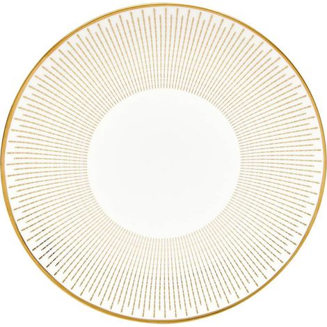 Lot de 6 Assiettes à Dessert Porcelaine "Lunis" 19cm Doré (1/2)