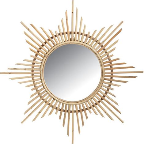 Miroir en rotin Etoile (1/5)