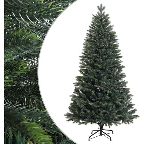 Artificial Hinged Christmas Tree 240 cm PVC and Metal Green vidaXL (1/5)