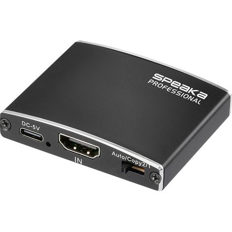 SpeaKa Professional SP-HDMIS-200 HDMI-Splitter mit Aluminiumgehäuse, Ultra HD-fähig 3840 x 2160 Pix (1/5)
