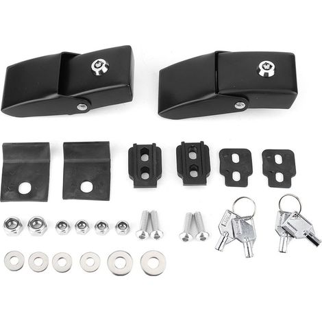 Kits de cierre del capó del motor, 2 piezas, con llave, aptos para Jeep Wrangler 2007 – 2017 (1/4)