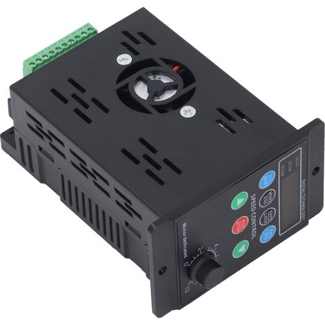 Variateur de fréquence monophasé 176-264V 400W 2A, onduleur triphasé 0-220V sortie 0,1-400Hz pour contrôle vitesse moteur (1/5)