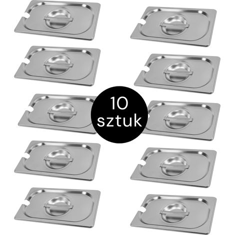 Deckel für GN Mega-M 1/4 265x162 mit Aussparung (10er-Set) N