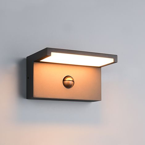 Lampe murale moderne Ravi anthracite avec capteur - 238669142