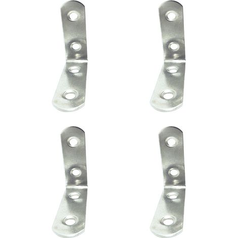 Verstärkungswinkel "AN24" 50x50x16mm aus Edelstahl (4 Stück, inkl. Schrauben)