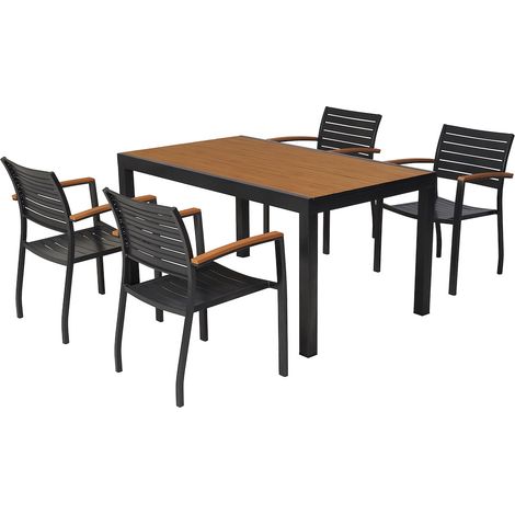 Astros Set 5tlg Alu/Kunststoff Tisch 150 x 90 cm