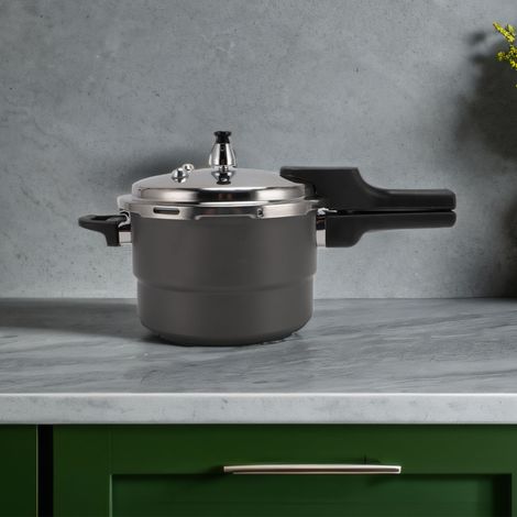 Autocuiseur 20cm Grand Volume Alliage Aluminium + Inox Compatible Gaz Induction - 6 Sécurités avec Soupape Limiteur et Grille de Cuisson (1/4)
