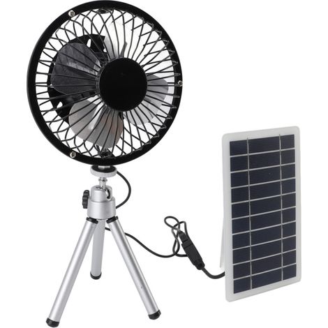 Kit de ventilateur d'extraction solaire 10 W en silicium monocristallin avec support, idéal pour niche, poulailler, camping-car ou serre. (1/5)