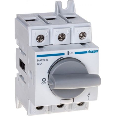 Interruptor-seccionador 3P 63A HAC306