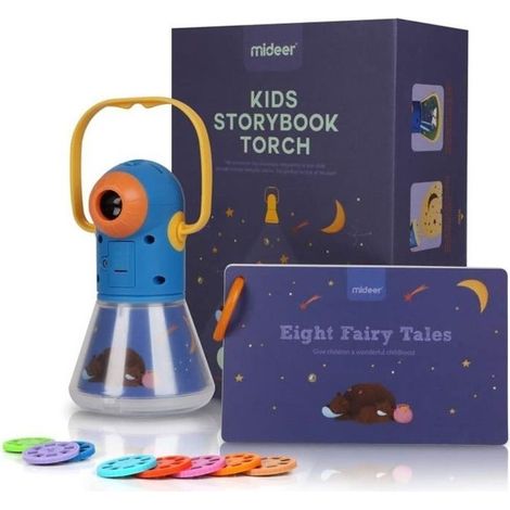 Projecteur d'histoire multifonctionnel pour enfants, Enfants dormir veilleuse, 8 Films 64 Glissières, Cadeaux pour enfants (1/4)