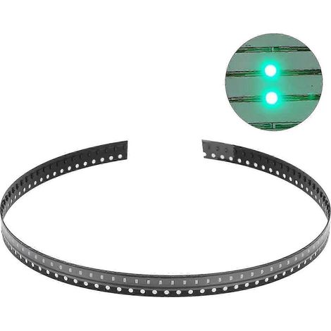 Packung mit 100 smaragdgrünen SMD-LEDs, robuste und miniaturisierte elektronische Bauteile, Niederspannung für den DIY-Leiterplattenbau, hochzuverlässiges Lötset (1/5)
