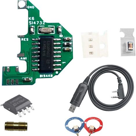 Kurzwellen-Modifikationsmodul (FPC-Version) für SI4732-Modul + 2 Rahmenantennen + USB-Programmierkabel, kompatibel mit Quansheng UV-K5 und UV-K6