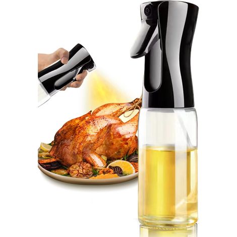 Flacon pulvérisateur d'huile en verre noir de 220 ml (1 pièce) (1/5)