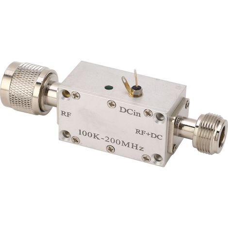 Biais Tee T Piece Module d'amplificateur à large bande RF haute fréquence Bloqueur DC Alimentation coaxiale pour lecteur de modulation optique 0,1-200 MHz 1A (1/5)