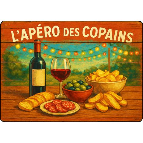 Planche à découper lapéro des copains 28,5 x 20 cm