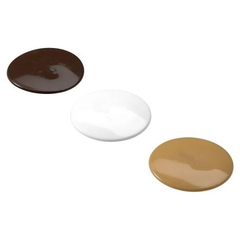 Hettich Abdeckkappe für Rastex 25 Ø 30 mm, weiß/braun/beige, 24 Stück Möbelbeschlag