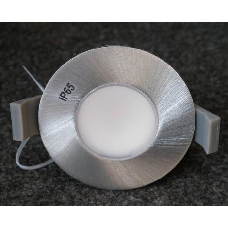 Spot encastré alu brossé rond Ø 85x55mm LED 5.5W 3000K 380lm 230V non-dimmable IP65 COMPO TRIO (1/2)