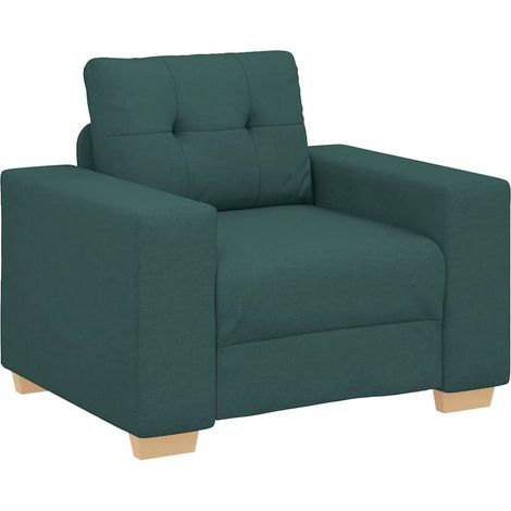 vidaXL Divano Sedia Verde Scuro 60 cm in Tessuto (1/5)