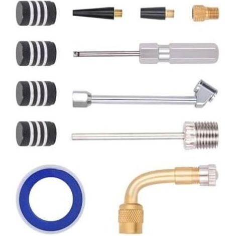 Outil de tige valve Kit d'outils remplacement rapide, outils réparation pneus, outil noyau avec poignée antidérapante, pour petites remorques, voitures, camions légers - (1/5)