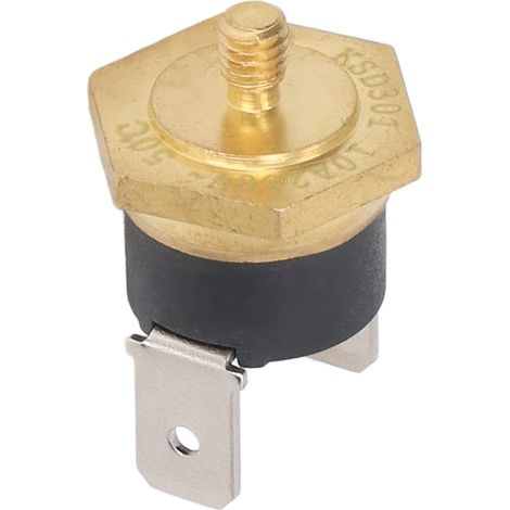 Lot de 5 thermostats bimétalliques en cuivre KSD301, normalement fermés, à enclenchement M4, 250 V, 40 °C (1/5)