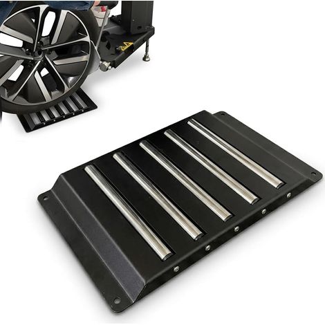 Support à Rouleaux pour Pneu, Aide au Montage de Roue avec 5 Rouleaux en Acier Inoxydable Plaque Coulissante Antidérapante Universelle pour Garage et Atelier Accessoire pour Moto et Voiture (1/5)