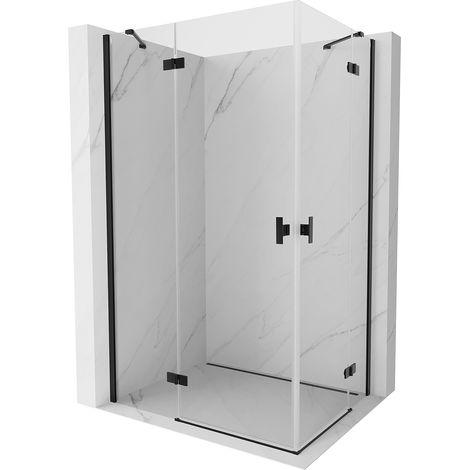 Mexen Mist H Duo Duschkabine schwenkbar 85 x 75 cm, transparent, schwarz - 8A5-085L-075P-70-00 (1/5)