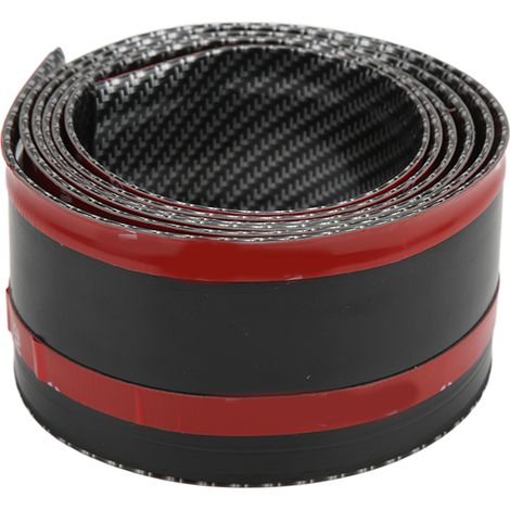 Protège-seuil de porte voiture en fibre de carbone caoutchouc noir, bande anti-rayure pour SUV camion 195 cm (1/5)