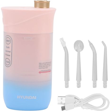 Hydropulseur Dentaire 220ml 3 Modes 4 Buses Nettoyage Buccal Profond Prévention Caries Bleu (1/5)