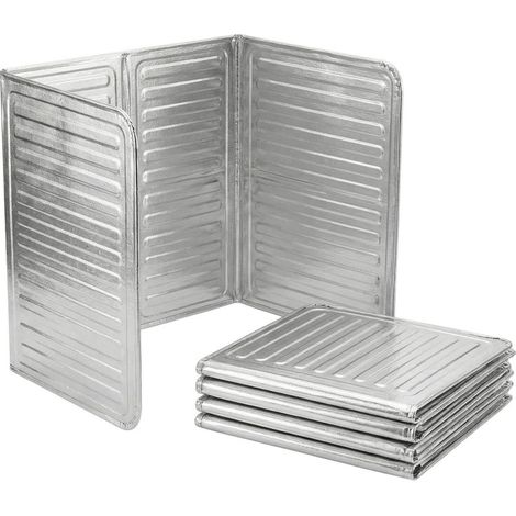 [Lot DE 5] Plaque Anti Projection Cuisine – Bouclier Aluminium Pliable Contre Éclaboussure Huile & Graisse – Pare-Vent Cuisson 3 Volets (84x32cm) – Protection Gazinière Lavable & Réutilisable (1/5)