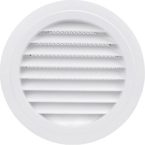 Couvercle de ventilation rond de 200mm, Grille à persiennes inclinée en plastique ABS blanc pour salle de bains, cuisine, bureau (1/5)