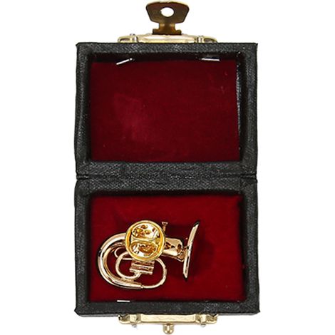 Ce magnifique et exquis mini cor d'harmonie doré est doté d'une conception résistante à la rouille et constitue une mini broche musicale, parfaite pour les mélomanes et les passionnés de festivals de (1/5)