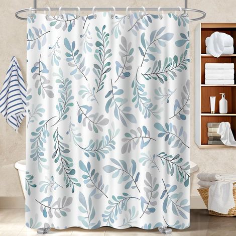 Ensemble rideau de douche polyester avec anneaux 180x180 cocooning bâche de douche pour adapté aux animaux domestiques (1/5)