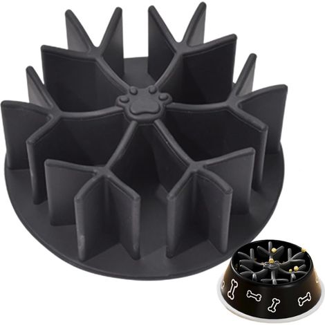 Insert de Gamelle à Nourriture Lente pour Chiens Insert de Bol à Nourriture Lente en Silicone de Qualité Alimentaire - avec un design de nourriture à forte ventouse, ne s'étouffera pas pour les chiot (1/5)