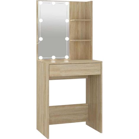 Coiffeuse avec LED Chêne sonoma 60x40x140 cm (1/5)