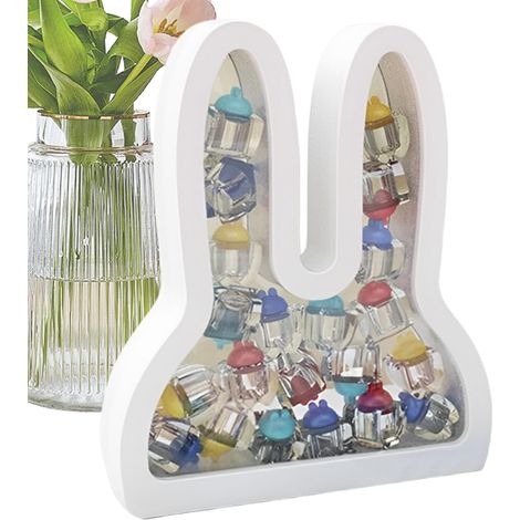 Boîte à souvenirs pour dents de lait, boîte de rangement pour dents de lait avec étiquettes et rappel de croissance Boîte à dents en forme de lapin comme rappel de croissance pour les garçons, les fi (1/5)
