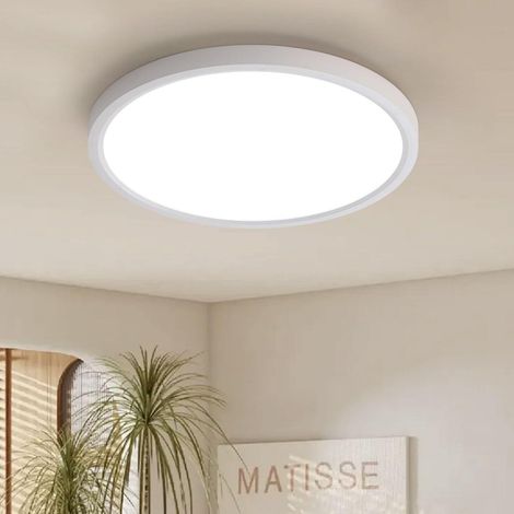JDONG 18W LED Deckenleuchte Flach Ultra Dünn Deckenlampe Rund, 4000K Ø23cm, Weiß Deckenleuchte Flach