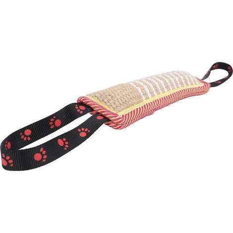 Coussin à mâcher pour chien en jute résistant aux déchirures, jouet à tirer interactif pour chiots de toutes tailles (1/5)