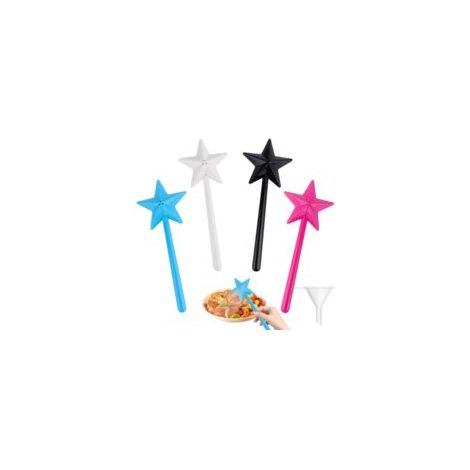 4 Pièces Salt and Pepper Shakers Magic Wand, Salière et Poivrière Baguette Magique, Avec 1 Entonnoir, Distributeur à Épices Magique Rechargeable pour la Cuisine en Camping en Voyage (1/5)