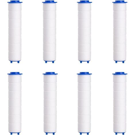 Filtre Pommeau de Douche，8 Pcs Filtre Douche en Coton PP de Douchette Anti-calcaire Amovible pour Douchette (80mm) (1/5)