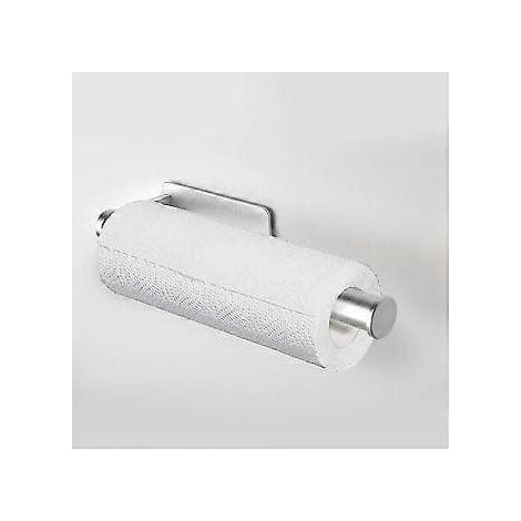 Porte-essuie-tout mural pour cuisine, en aluminium argenté, 26,8 cm, fixation adhésive sans perçage (1/5)