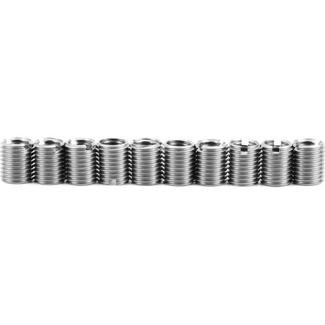 10 Pièces Inserts Filetés Femelle M8 X 1.25 Mâle M10 X 1.25 Type Vis Réparation Manchon écrou Réparation Insert Kit (1/5)