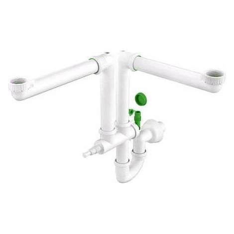 SIFONE SALVA SPAZIO 2 VIE RING-ONE PER LAVELLI CUCINE Misura: 1"1/2