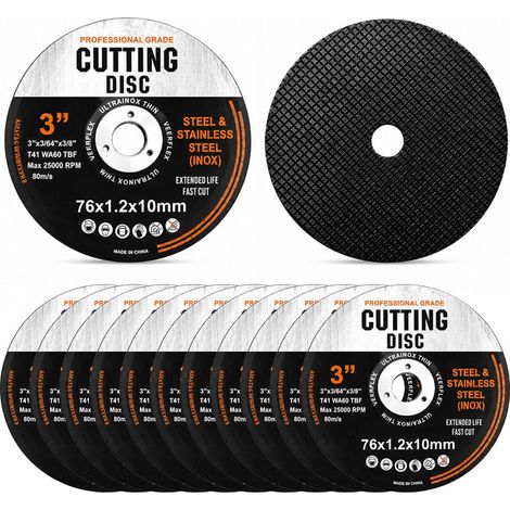 Lot de 12 Disques à Tronçonner 76 mm pour Meuleuse d'Angle (1/5)